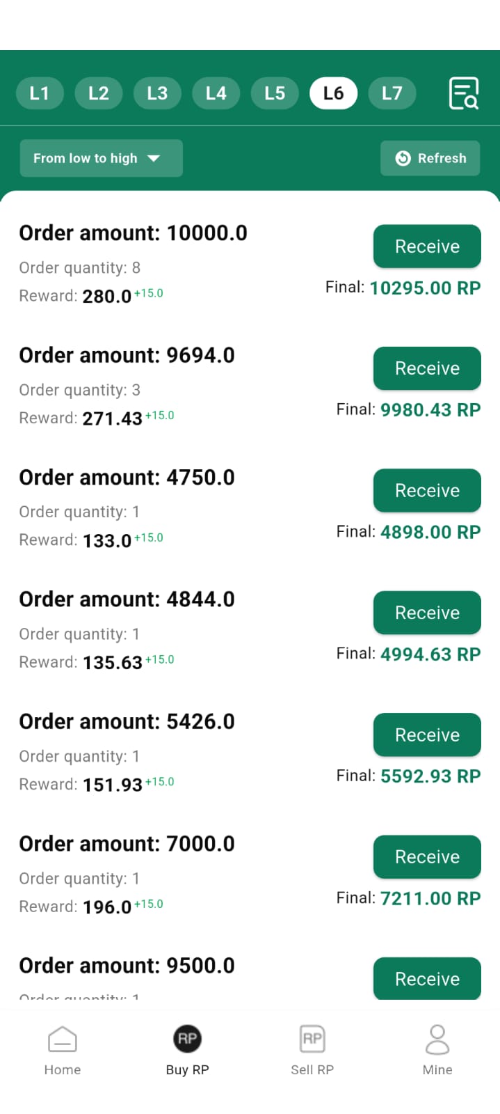 Rynpay App Dashboard Screenshot